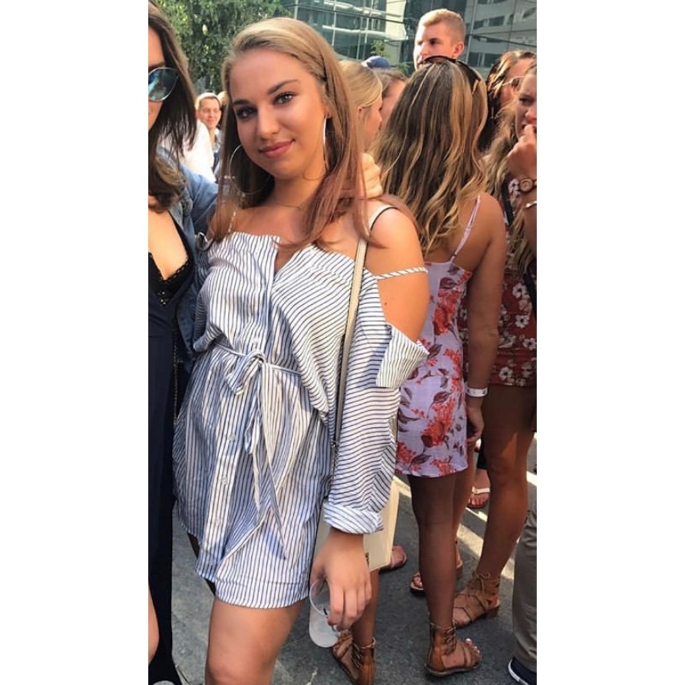 Blue Pin Striped Oversized Shirt Dress